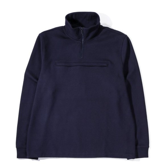 MEN'S A.P.C. BELGRADE SWEATSHIRT Navy Blue Large - Picture 2 of 7
